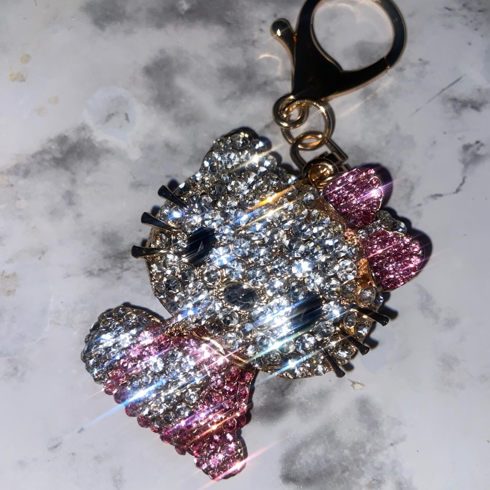 Hello kitty keychain rhinestone